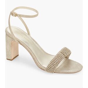 Loeffler Randall Shay Crystal Embellished Ankle Strap Sandal